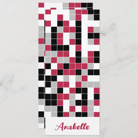 Speciaal magenta rood geometrisch Bladwijzer (Voorkant / Achterkant)