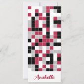 Speciaal magenta rood geometrisch Bladwijzer (Voorkant)