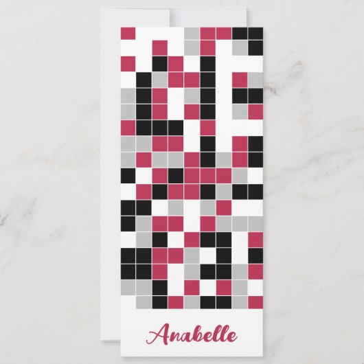 Speciaal magenta rood geometrisch Bladwijzer (Voorkant)