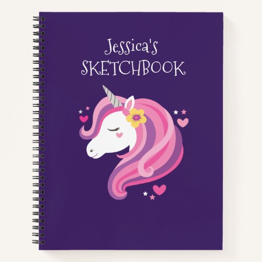 Speciaal Magical Unicorn Artist Sketchbook Notitieboek (Voorkant)