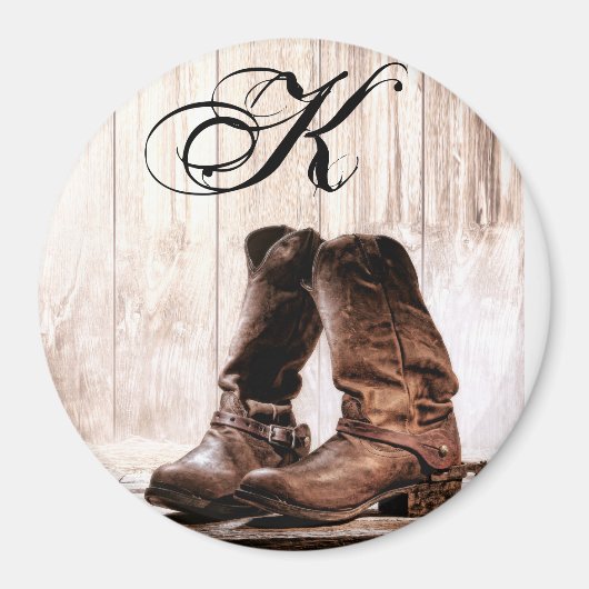 Speciaal Magnet boots country rustige western w (Voorkant)