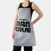 Speciaal Man Cave Stainless Steel Diamondplate Schort (Insitu)