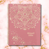 Speciaal Mandala Roos Roze Gold Meditation Planner