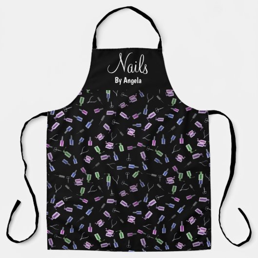 Speciaal Manicurist Nail Tech Graphics Schort (Voorkant)