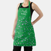 Speciaal Manicurist Nail Tech Green Apron Schort (Insitu)