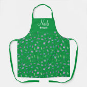 Speciaal Manicurist Nail Tech Green Apron Schort (Voorkant)