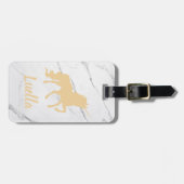 Speciaal Marble Gold Unicorn bagagelabel (Voorkant horizontaal)
