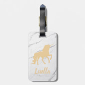 Speciaal Marble Gold Unicorn bagagelabel (Achterkant verticaal)