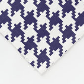 Speciaal marineblauw- en wittochtpatroon fleece deken (Hoek)