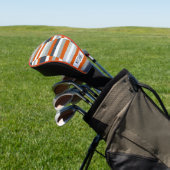 Speciaal maritiem ontwerp - Oranje, blauw grijs Golfheadcover (Insitu)