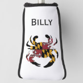 Speciaal Maryland Flag & Crab Putter Hoesje Golfheadcover (Draai 90)