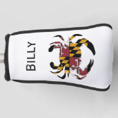 Speciaal Maryland Flag & Crab Putter Hoesje Golfheadcover (Voorkant)