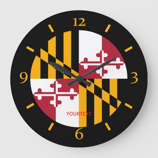 Speciaal Maryland State Flag Design op Grote Klok (Voorkant)