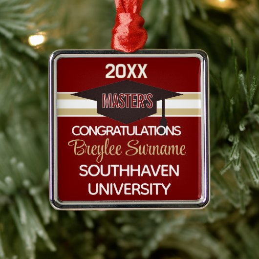 Speciaal! Masterdiploma  Metalen Ornament (Boom)