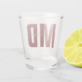 Speciaal MD Doctor Maroon & Gold Shot Glass Shot Glas (Achterkant)