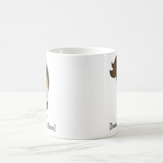 Speciaal medisch arts, Brunette Vrouw Koffiemok (Center)