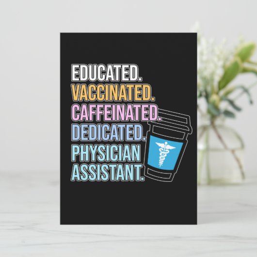 Speciaal medisch assistent arts PA Medische studen Bedankkaart (Staand voorkant)