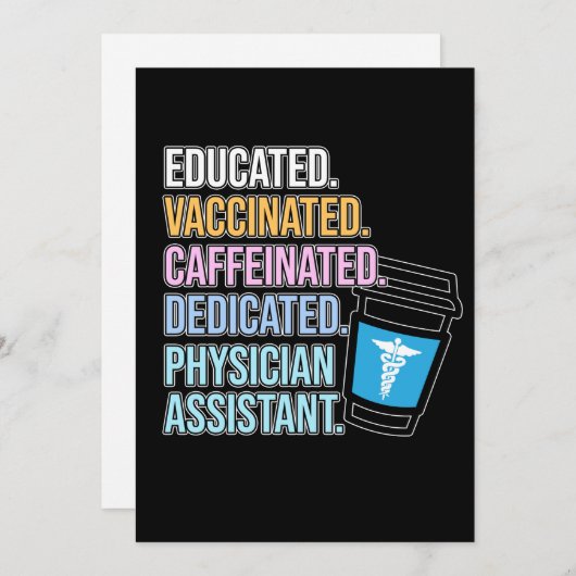 Speciaal medisch assistent arts PA Medische studen Bedankkaart (Voorkant / Achterkant)