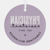 Speciaal medisch assistent PA-Afstuderen Glas Ornament (Achterkant)