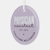 Speciaal medisch assistent PA-Afstuderen Glas Ornament (Voorkant links)