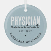 Speciaal medisch assistent PA-Afstuderen Glas Ornament (Voorkant)