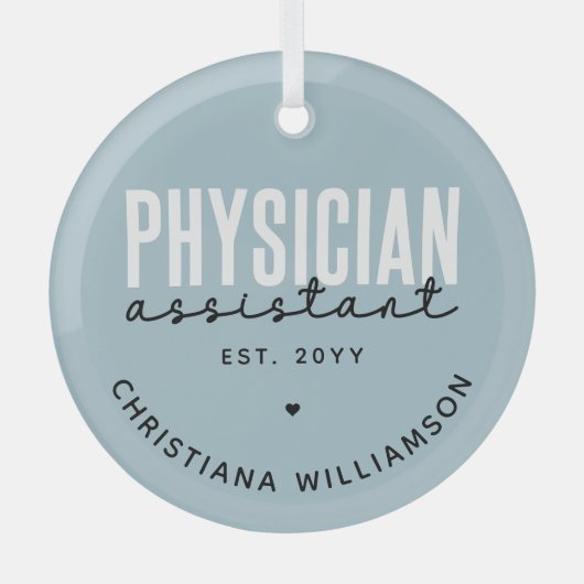 Speciaal medisch assistent PA-Afstuderen Glas Ornament (Voorkant)