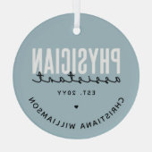 Speciaal medisch assistent PA-Afstuderen Glas Ornament (Achterkant)