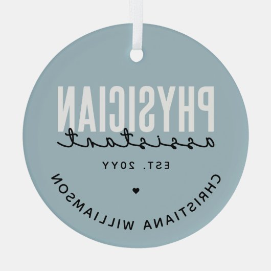 Speciaal medisch assistent PA-Afstuderen Glas Ornament (Achterkant)