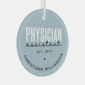 Speciaal medisch assistent PA-Afstuderen Glas Ornament (Voorkant Rechts)