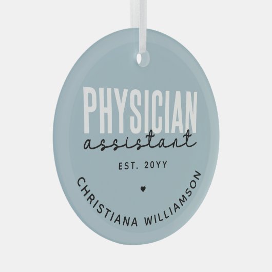 Speciaal medisch assistent PA-Afstuderen Glas Ornament (Voorkant Rechts)