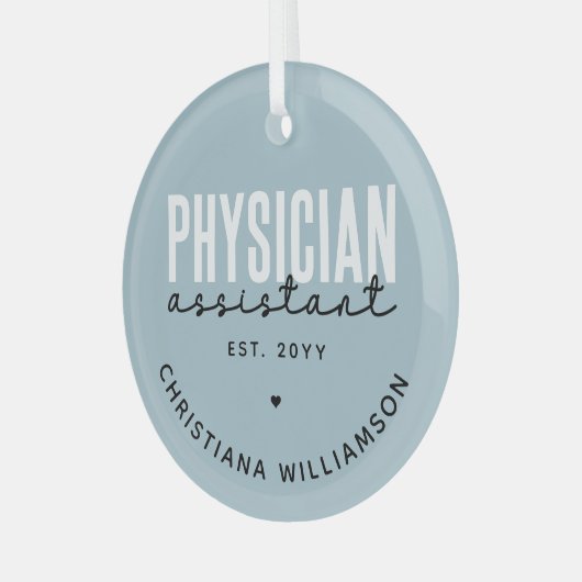 Speciaal medisch assistent PA-Afstuderen Glas Ornament (Voorkant links)