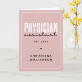 Speciaal medisch assistent PA-Afstuderen Kaart (Gele Bloem)