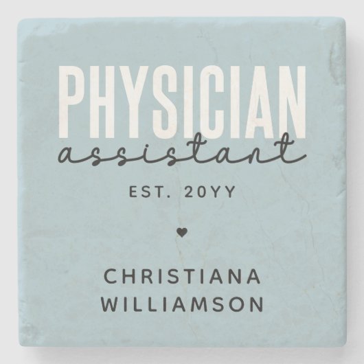 Speciaal medisch assistent PA-Afstuderen Stenen Onderzetter (Voorkant)
