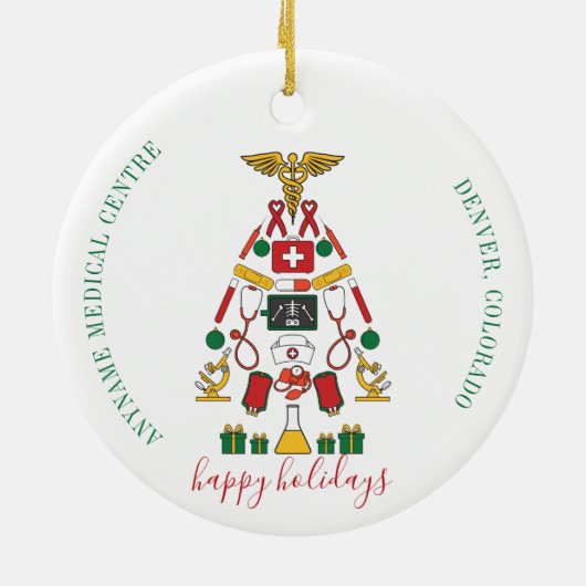 Speciaal medisch centrum verpleegkundige keramisch ornament (Achterkant)