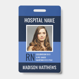 Speciaal medisch medewerker Blauwe Foto ID Badge
