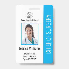 Speciaal medisch medewerker Foto ID Blauw Badge