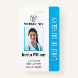 Speciaal medisch medewerker Foto ID Blauw Badge
