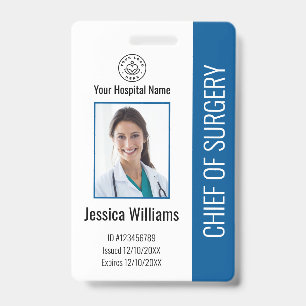 Speciaal medisch medewerker Foto ID Blauw Badge