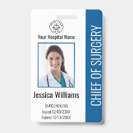 Speciaal medisch medewerker Foto ID Blauw Badge