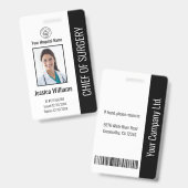 Speciaal medisch medewerker Foto-ID zwart Badge (Front & Back)