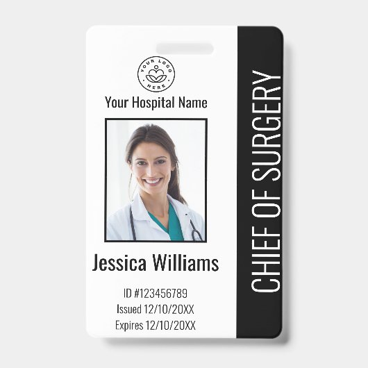 Speciaal medisch medewerker Foto-ID zwart Badge (Front)