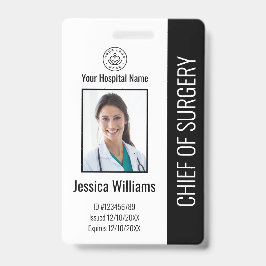 Speciaal medisch medewerker Foto-ID zwart Badge