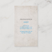 Speciaal medisch specialist in de psycholoog visitekaartje (Achterkant)