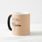 Speciaal medisch symbool van de verpleegkundige Go Magische Mok (Voorkant links)