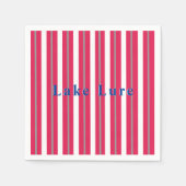 Speciaal meer of strand rood gestreept servet (Voorkant)