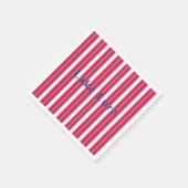 Speciaal meer of strand rood gestreept servet (Hoek)