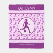 Speciaal meidensporter Paarse hartelijn Fleece Deken (Voorkant)