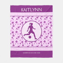 Speciaal meidensporter Paarse hartelijn Fleece Deken