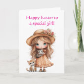 SPECIAAL MEISJE PASEN KAART (Voorkant)