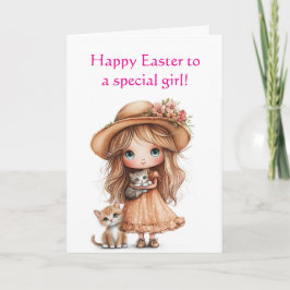 SPECIAAL MEISJE PASEN KAART